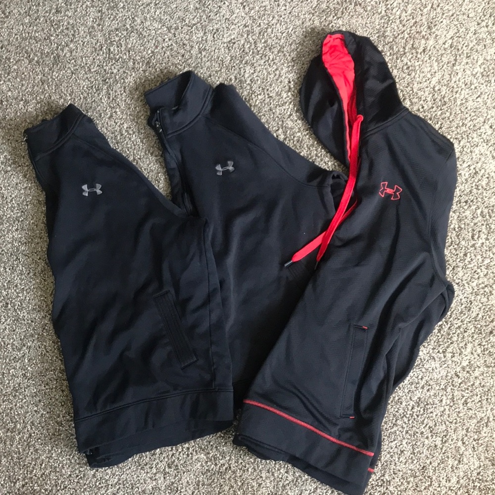 Under Armour lot of 3 Zip Up Jackets/Hoodie